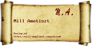 Mill Ametiszt névjegykártya